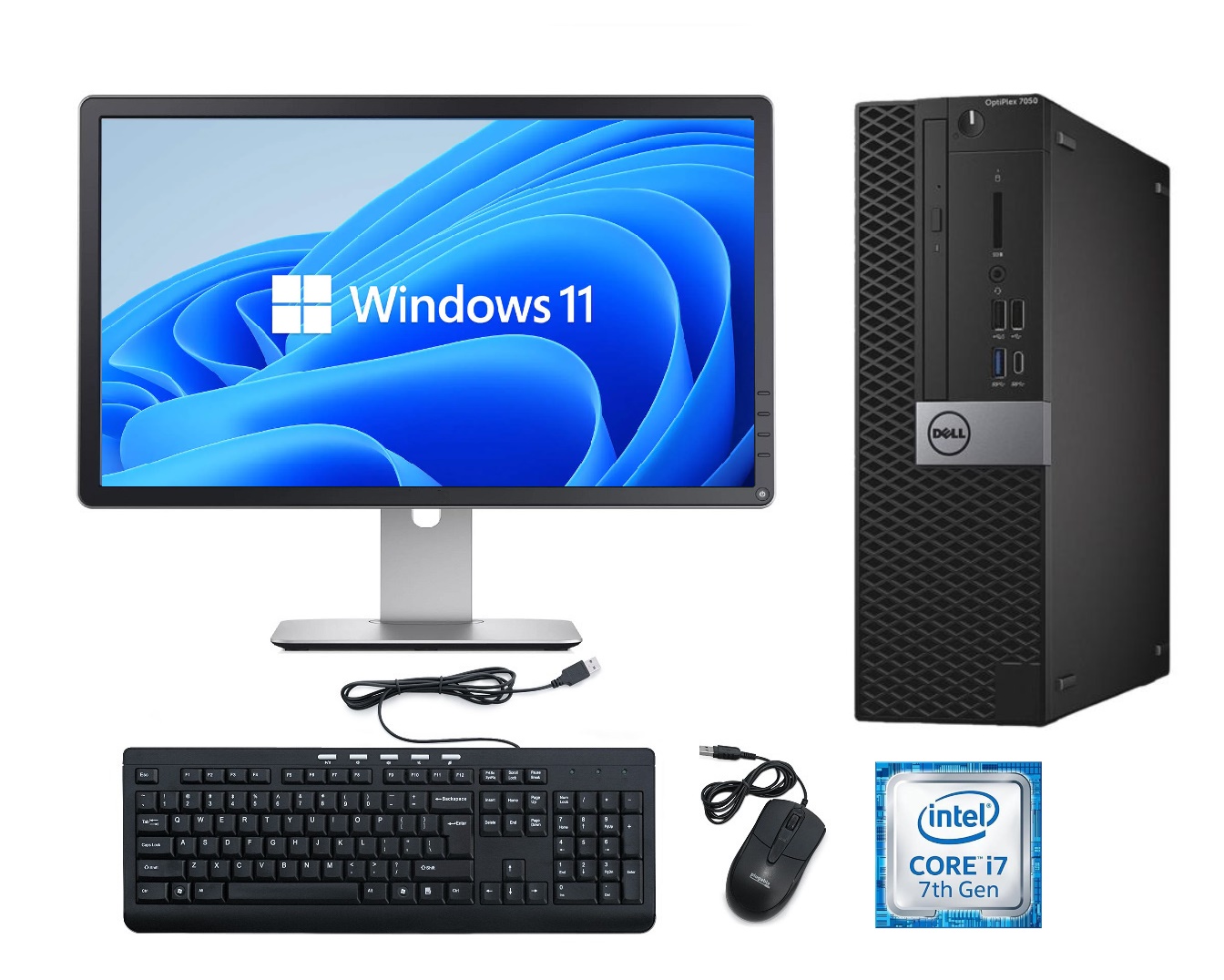 Dell Optiplex 7050 SFF Intel Core i7-6700 16GB RAM 256GB SSD DVD-RW Windows 11 Professional (64 bit) + 22